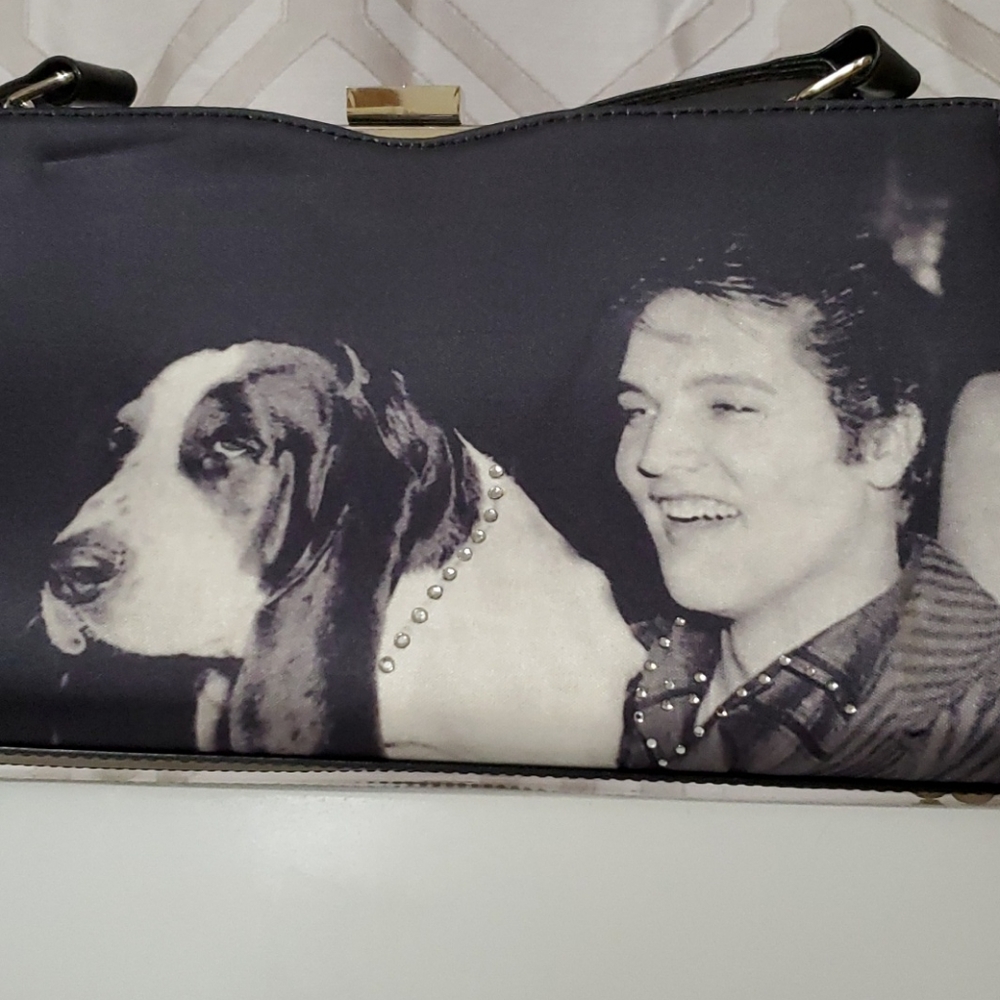 Elvis & houndog Rhinestone purse